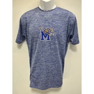 University Of Memphis Tigers Russell Mens Blue Shirt Polyester Size XL